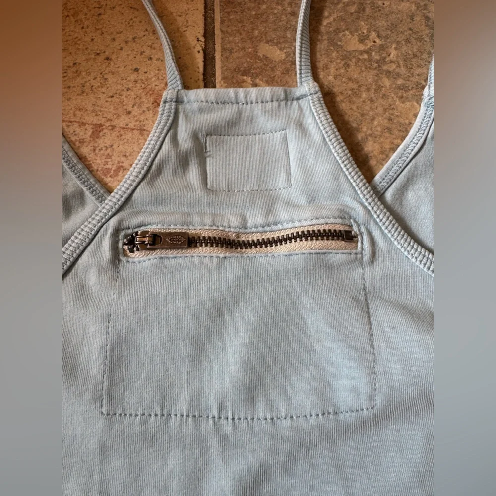 Free People FP Movement Hot Shot Jumpsuit Pants Romper Mediterranean Blue XS NWT - Picture 13 of 16